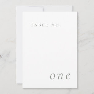 Convites Placa de Número de Tabela Minimalista Verde Elegan