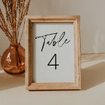 Convites Placa de Número de Tabela Moderna Minimalista EVER<br><div class="desc">Everleigh Collection - uma coleção espantosa e minimalista que apresenta uma fonte moderna de caligrafia que é simultaneamente chic e na moda. Essa coleção oferece um design eterno elegante que é perfeito para qualquer evento, de casamentos a chás de fraldas e tudo o que há entre eles. Assuma a elegância...</div>