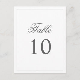 Convites Placa de Número de Tabela Simplesmente Elegante