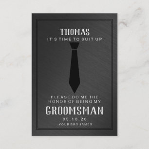 Convites Placa de Padrinho de casamento - Preto colado II E