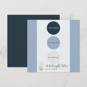 Convites Placa de Palavra Azul Midnight