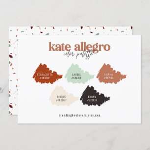 Convites Placa de Paleta de Cores Terra Cotta Burnt Sienna 