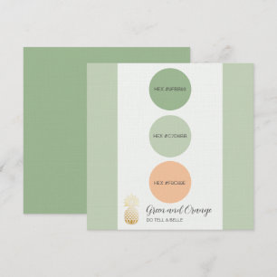 Convites Placa de Paleta de Cores Verde Sage Muted