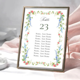 Convites Placa de Placa de Cachorro de Flores Selvagem de C