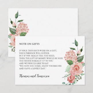 Convites Placa de Poço de Wishing Floral de Aquarela rosa