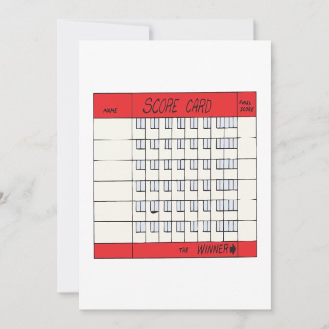 Convites Placa de pontuação (Frente)