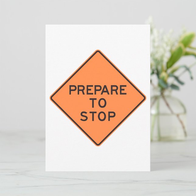 Convites Placa de Prepare para Parar (Criador carregado)