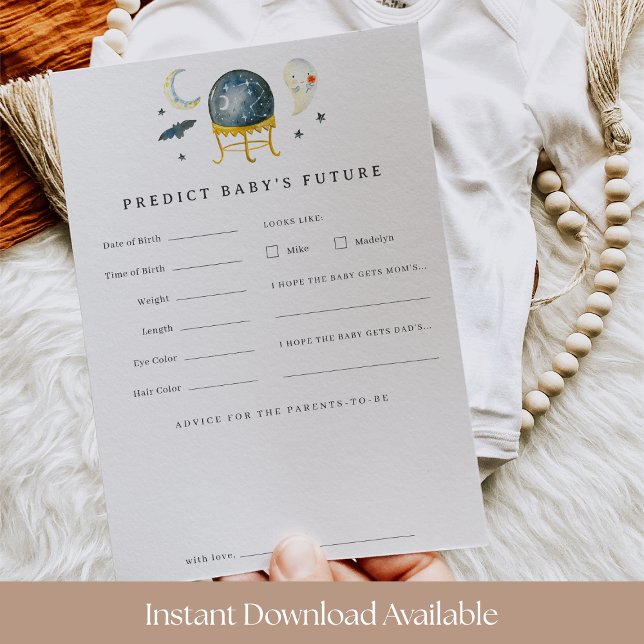 Convites Placa de previsão de Chá de fraldas de Bola Crista (Criador carregado)