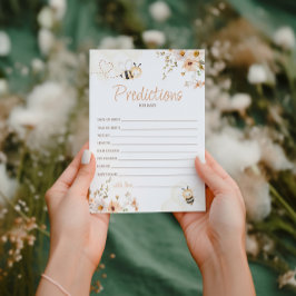 Convites Placa de previsão de Chá de fraldas de mel floral