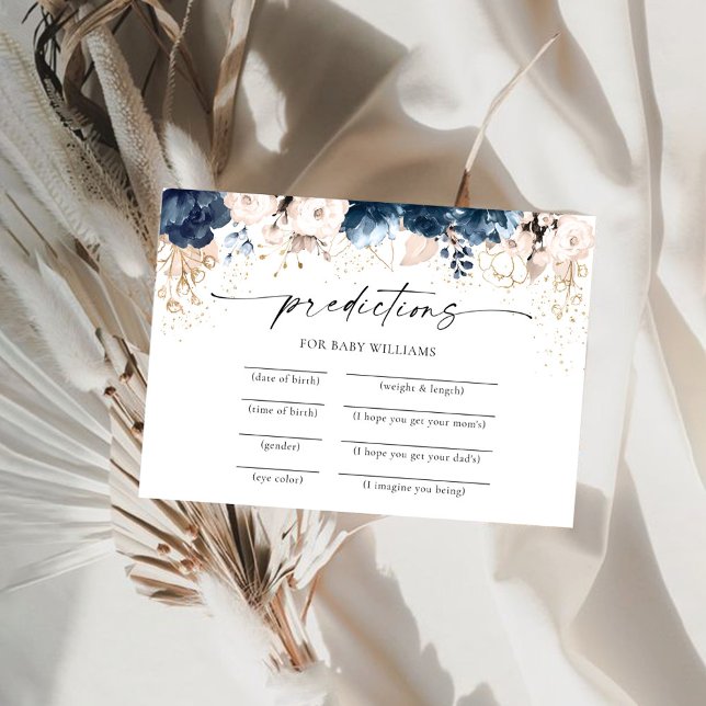 Convites Placa de previsão marinho azul e Rosa com poeira (Criador carregado)