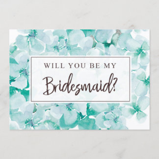Convites Placa de Proposta Bridesmaid | Cerceta