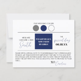 Convites Placa de Proposta Bridesmaid da Paleta de Cores