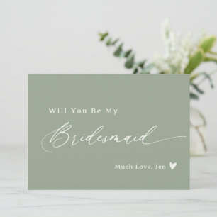 Convites Placa de Proposta Bridesmaid do Script Elegante Ve