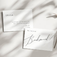 Placa de Proposta Bridesmaid do Script Whimsical C