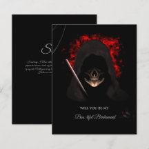 Placa de Proposta de Bridesmaid do Halloween, Cree