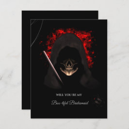 Convites Placa de Proposta de Bridesmaid do Halloween, Cree