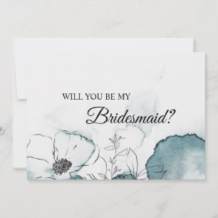 Convites Placa de Proposta de Bridesmaid do Sketch da Colun