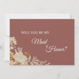 Convites Placa de Proposta de Madrinha de casamento de outo