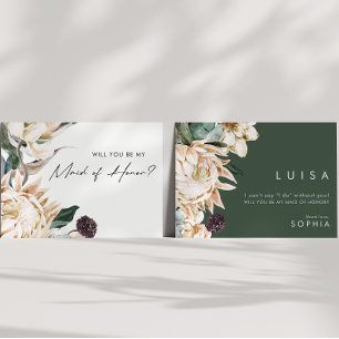 Convites Placa de Proposta de Madrinha de casamento Floral 