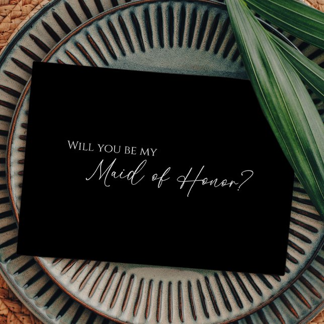 Convites Placa de Proposta de Madrinha de casamento Negra C (Criador carregado)