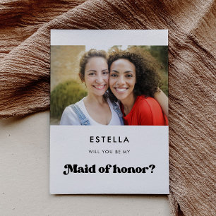 Convites placa de proposta de Madrinha de casamento retrô
