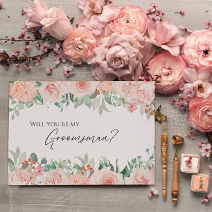 Convites Placa de Proposta de Padrinho de casamento Blush F