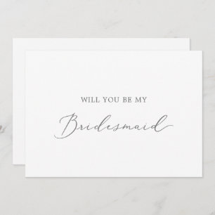 Convites Placa de Proposta Delicada de Bridesmaid