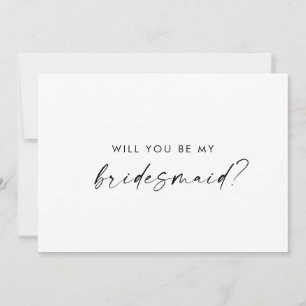 Convites Placa de Proposta do Bridesmaid do Script Moderno