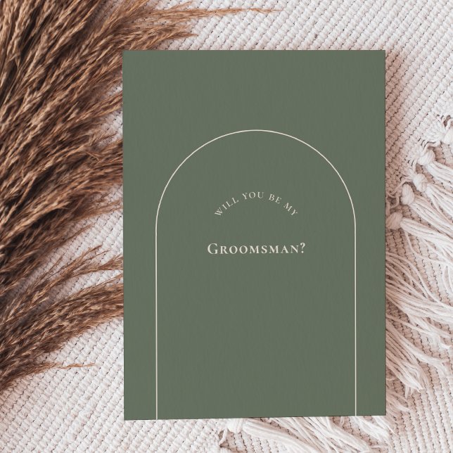 Convites Placa de Proposta do Padrinho de casamento Sage Bo (Criador carregado)