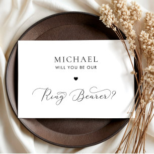 Convites Placa de Proposta do Portador do Anel de Coração e