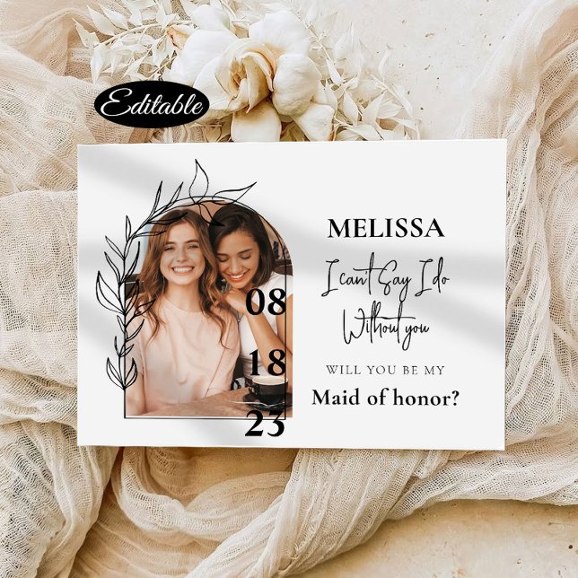 Convites Placa de Proposta Romântica Mínima de Ponta de Arc (Criador carregado)