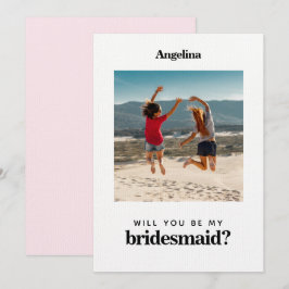 Convites Placa de Proposta Simples Elegante de Bridesmaid