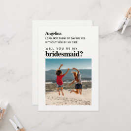 Convites Placa de Proposta Simples Elegante de Bridesmaid