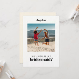 Convites Placa de Proposta Simples Elegante de Bridesmaid
