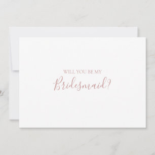 Convites Placa de Proposta Simples Elegante de Bridesmaid R
