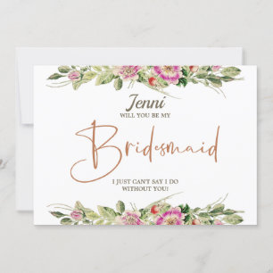Convites Placa de Proposta Vintage Eglantine Floral Bridesm