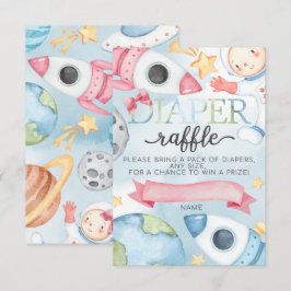 Convites Placa de Raffel de Fralda Rosa Planeta Espacial