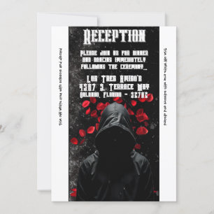 Convites Placa de recepção 3,5x7 assombrando prados Adeline