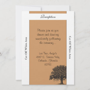 Convites Placa de Recepção de casamento castanho/preta prim