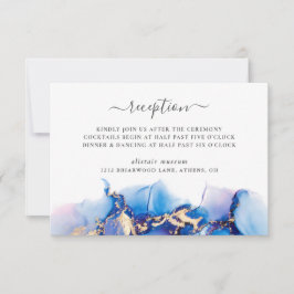 Convites Placa de Recepção de casamento de Aquarela Moderna