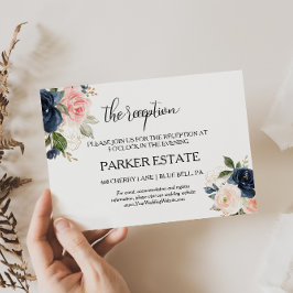 Convites Placa de Recepção de casamento Floral de Queda Exq