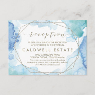 Convites Placa de Recepção de casamento Geométrica de Wa