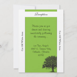 Convites Placa de Recepção de casamento primavera verde/pre