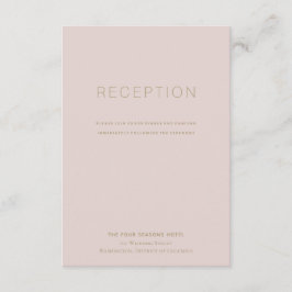 Convites Placa de Recepção de casamento Rosa Simples