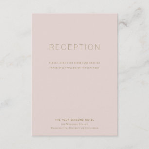 Convites Placa de Recepção de casamento Rosa Simples