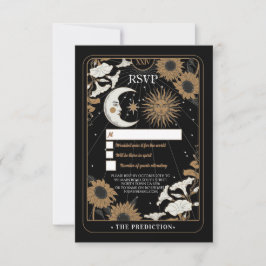 Convites Placa de Resposta Alinhada às Estrelas RSVP Tarot