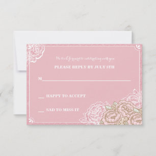 Convites Placa de resposta de Rosas de memória de cabo Vin