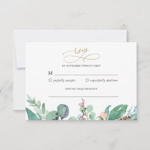 Convites Placa de Resposta RSVP de Casamento de Jardim de B