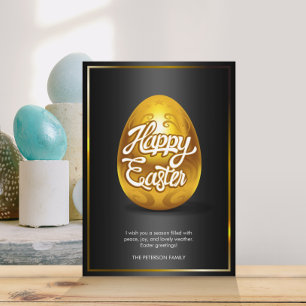 Convites Placa de saudação do Felz pascoa de ovos de ouro