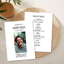 Convites Placa de Serviço de Foto Retrato Funeral